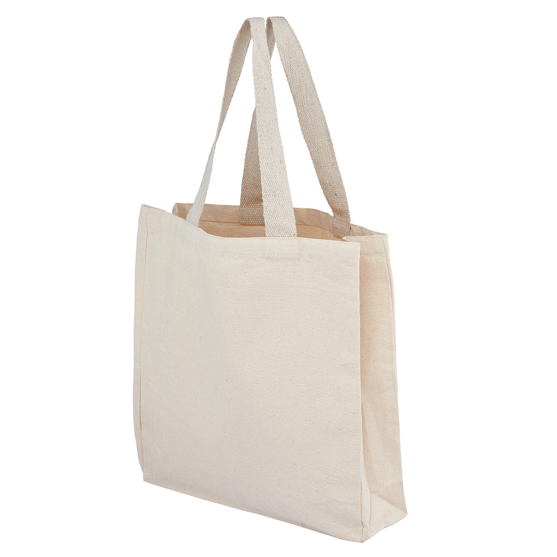 Bolsa resistente con fuelle completo de algodón natural
