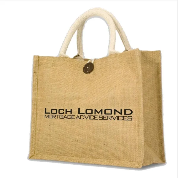 bolsa de yute con asas deluxe para personalizar
