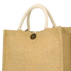 bolsa de yute natural con asas cómodas