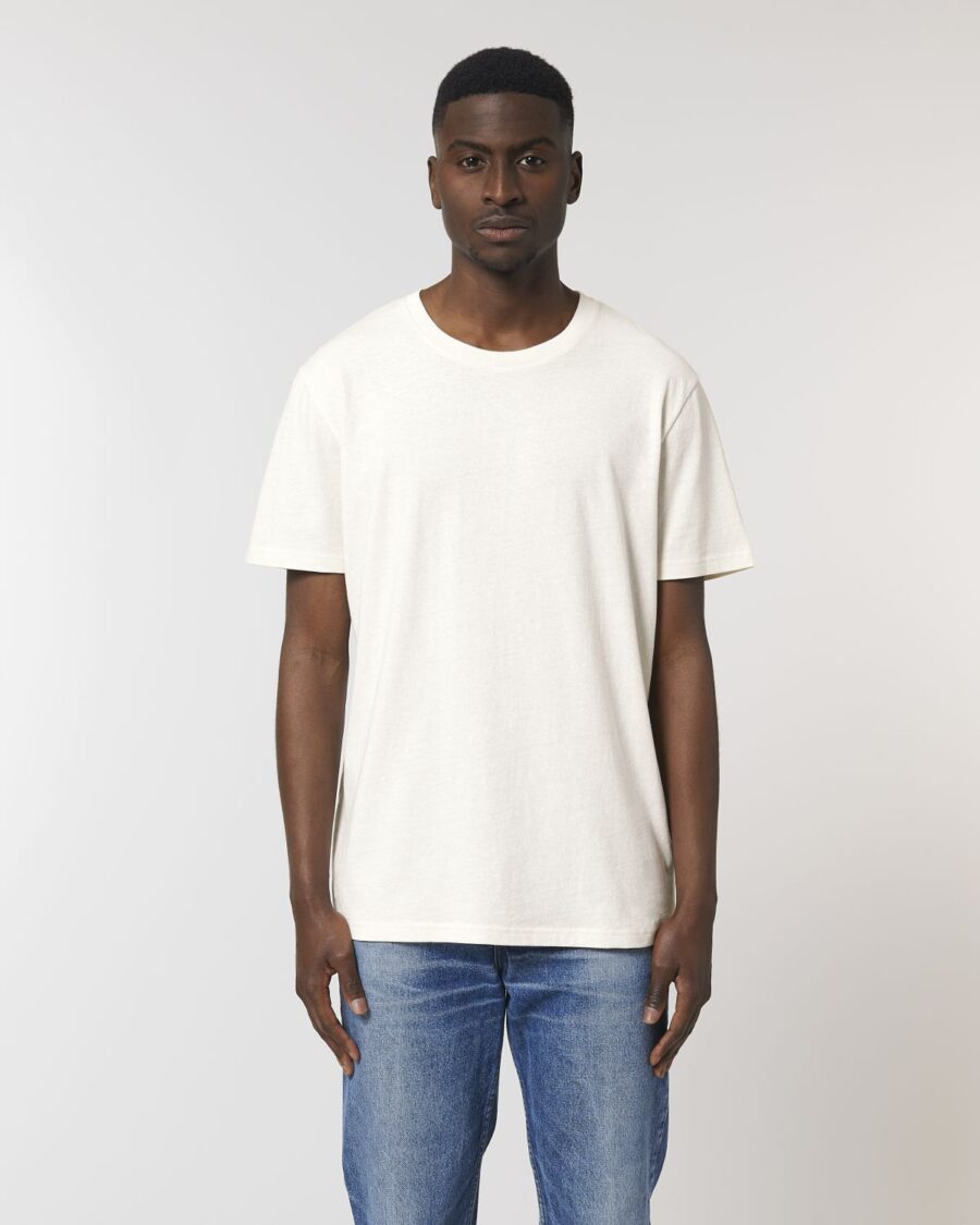 camiseta de algodón reciclado corte unisex de colores