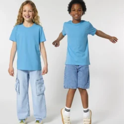 camiseta básica ecológica niño de colores y buen gramaje