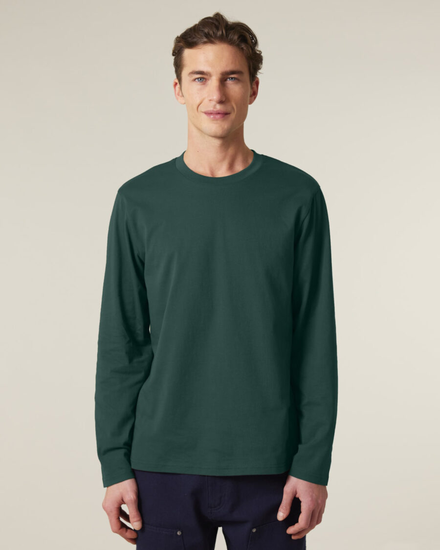 camiseta de manga larga unisex ecológica de suave algodón orgánico