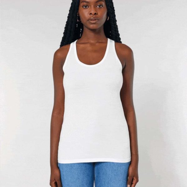 camiseta de tirantes de algodón orgánico para mujer sin mangas