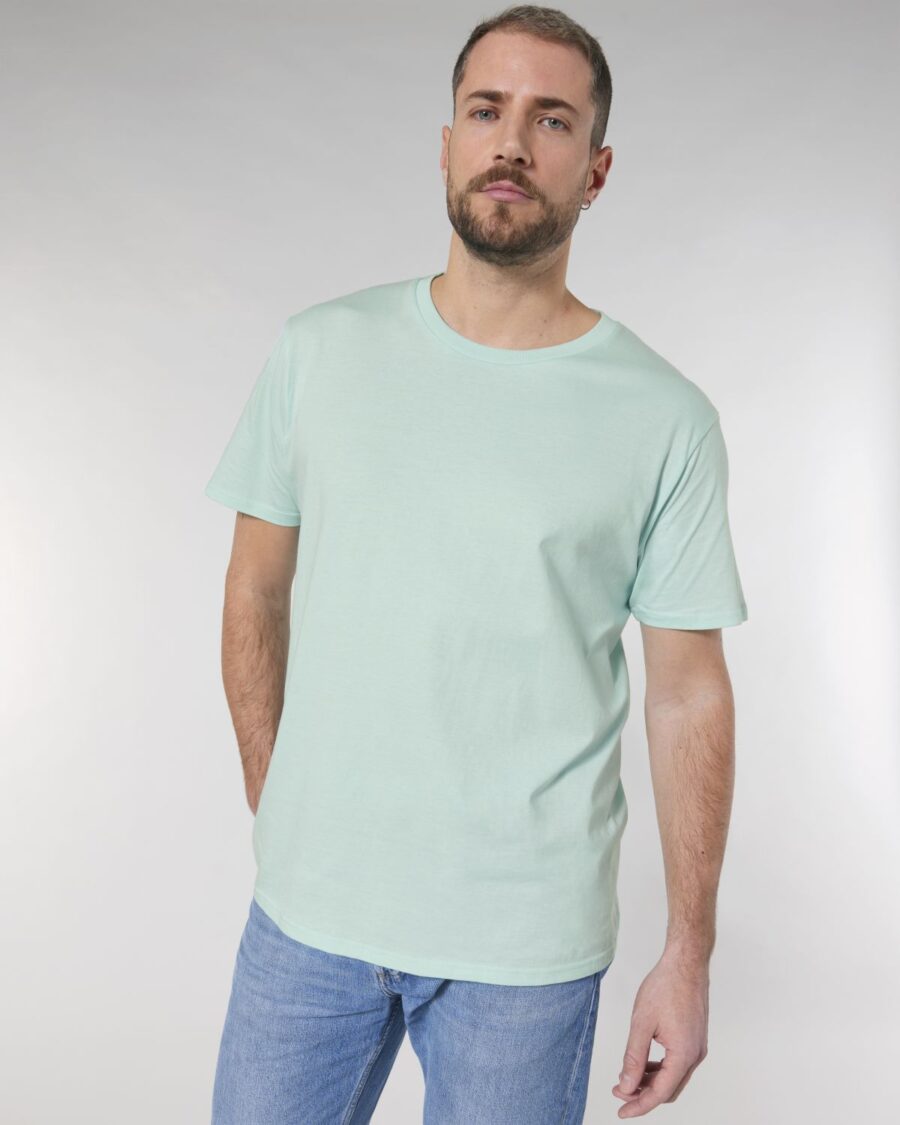 camiseta unisex de algodón orgánico corte tubular