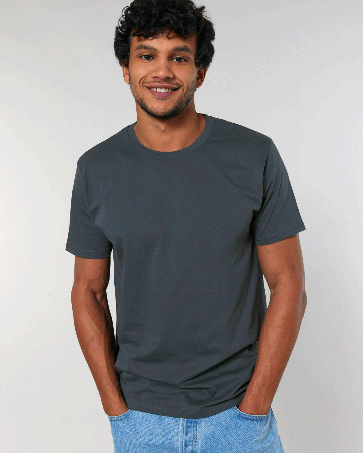 camiseta de algodón orgánico unisex con corte tubular en diferentes colores