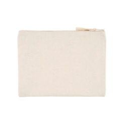 Cartera de cremallera de algodón reciclado resistente