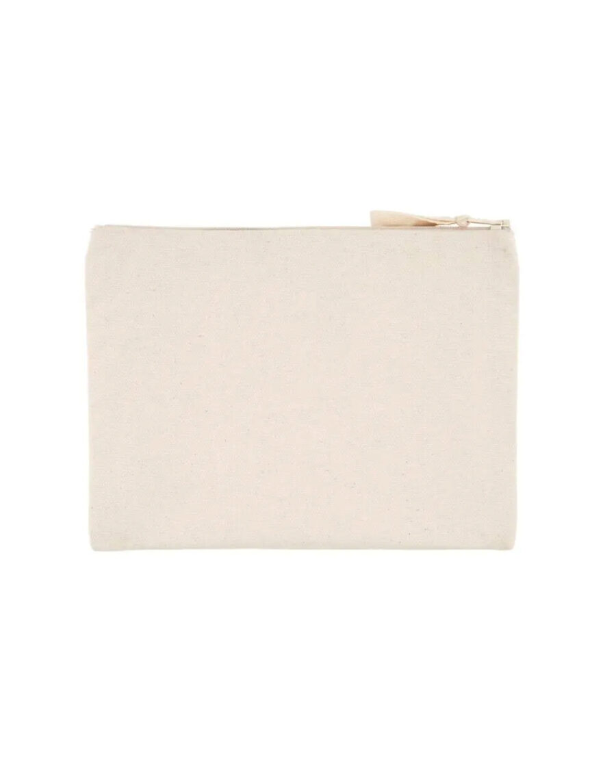Cartera de cremallera de algodón reciclado resistente