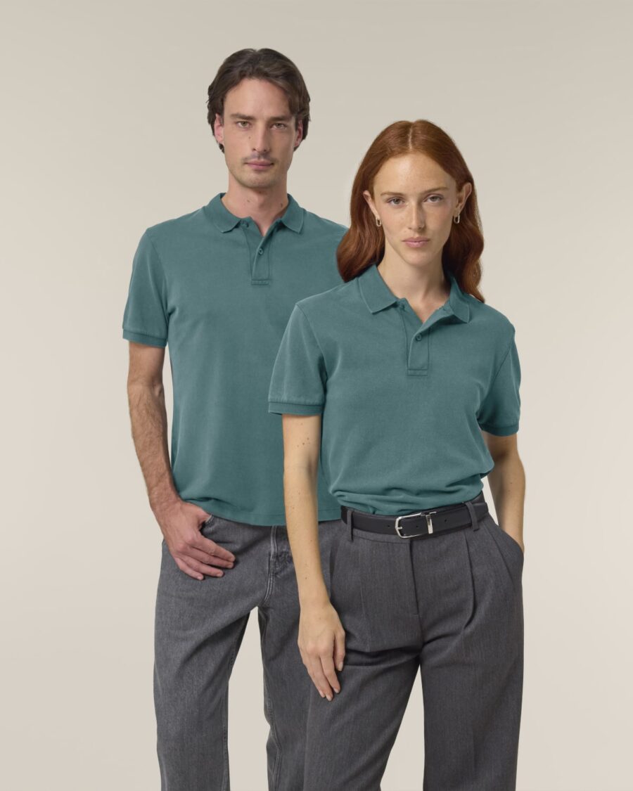 polo ecológico efecto desgastado personalizable