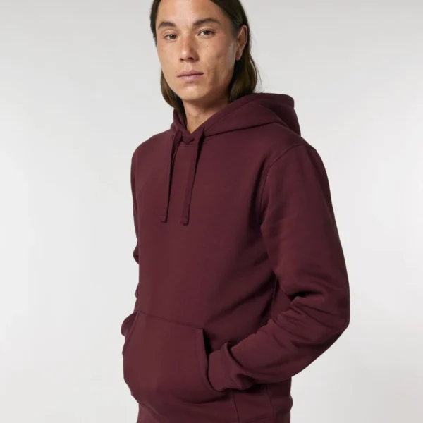 sudadera básica de confortable algodón orgánico con capulla