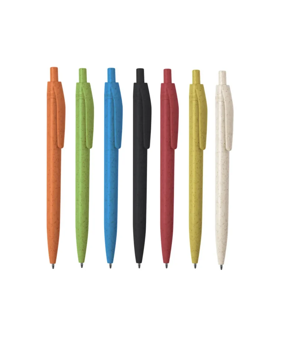 Bolígrafo ecológico fabricado en caña de trigo disponible en diferentes colores para personalizar
