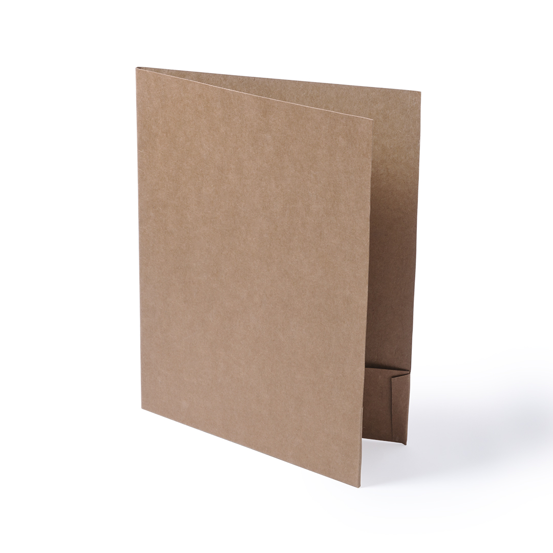CARPETA para congresos A4 de cartón reciclado.