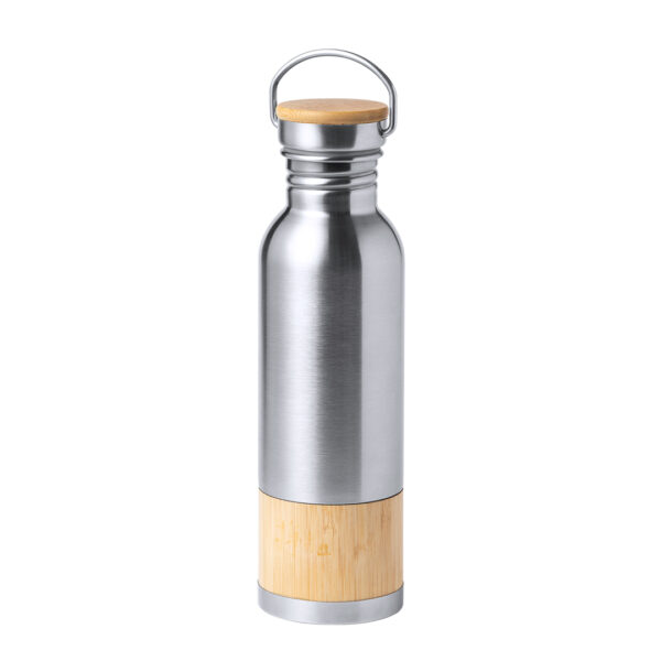 Botella inox y bambú estilo retro