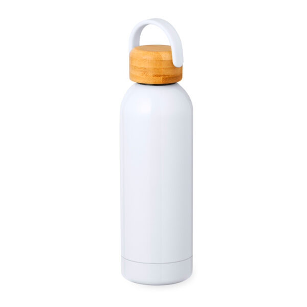 Botella térmica doble pared inox+bambú sublimación