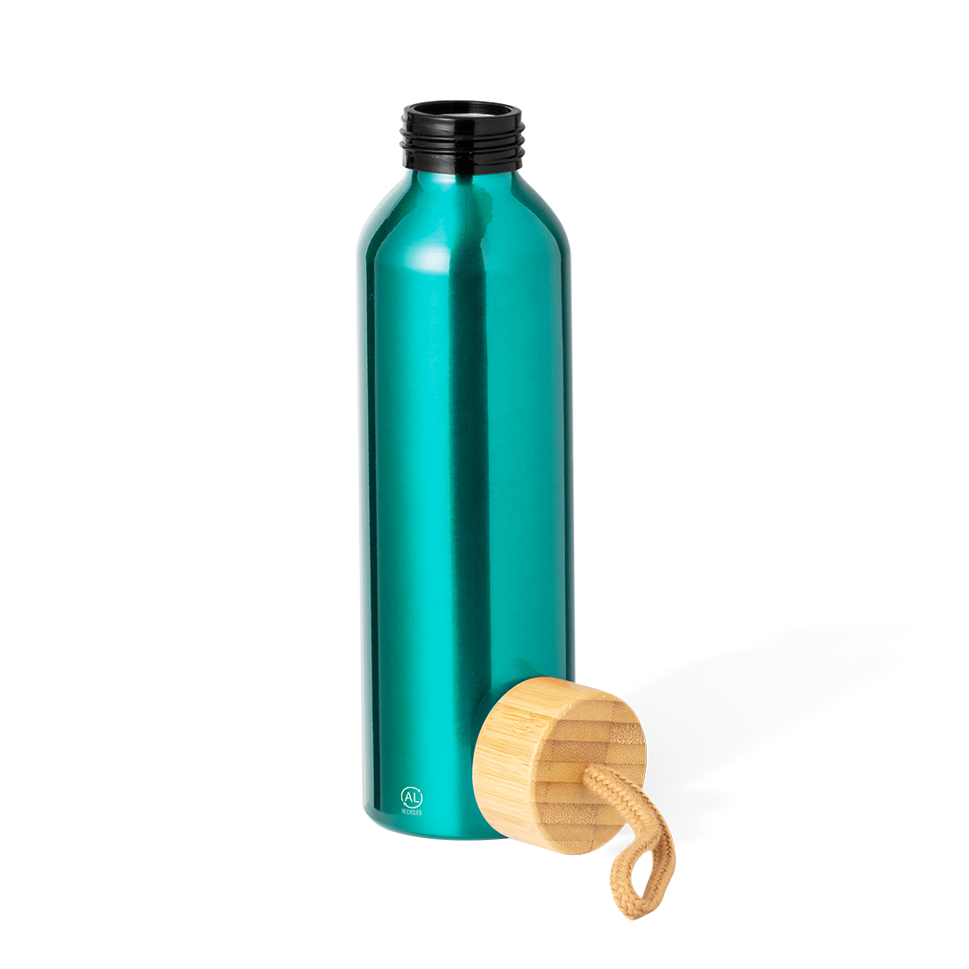 Botella aluminio reciclado y bambú