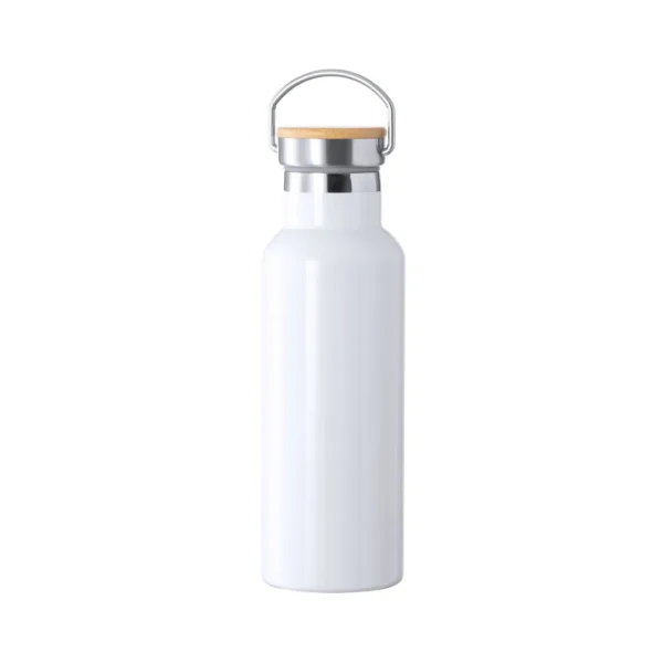 Termo de estilo retro de acero inoxidable personalizado a todo color con sublimación o grabado laser