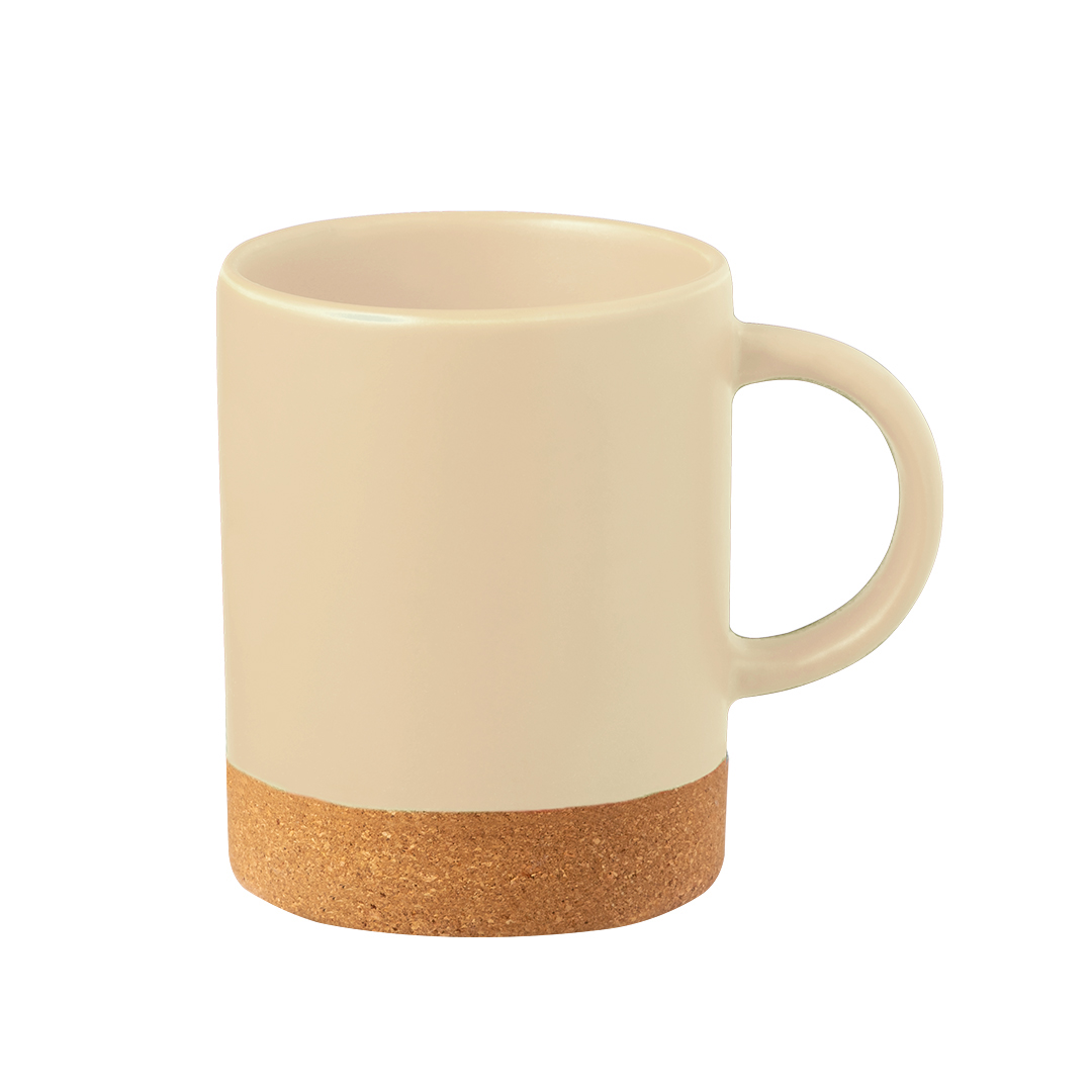 Taza cerámica y corcho de colores