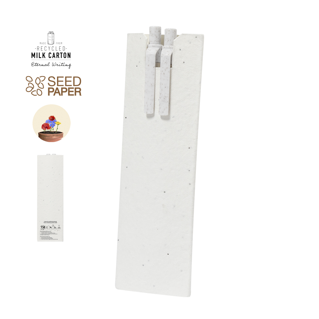 Set bolígrafo y lápiz de bricks reciclados