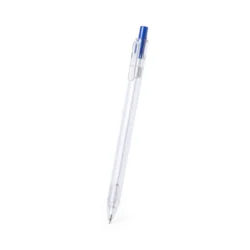 Bolígrafo personalizado fabricado en plástico reciclado acabado traslúcido mecanismo pulsador disponible en diferentes colores