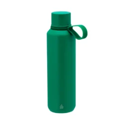 Botella termo de acero inoxidable reciclado pared aislante y asa de agarre distintivo reciclado