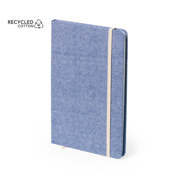 Libreta ecológica premium fabricada con algodón reciclado certificación GRS personalizada en portadas a color máxima sostenibilidad en merchandising