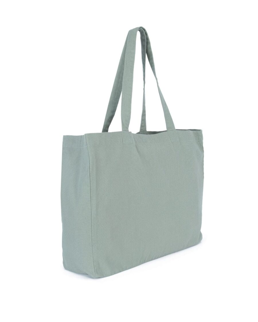 bolsa shopper grande de algodón en color vintage tejido grueso y gran capacidad interior