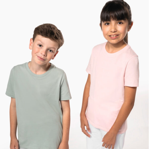 camiseta ecológica infantil de algodón BIO en conversión sostenible y económica
