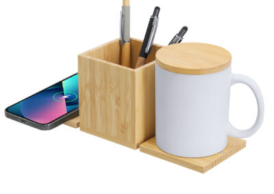 ser de taza y lapicero ecológicos