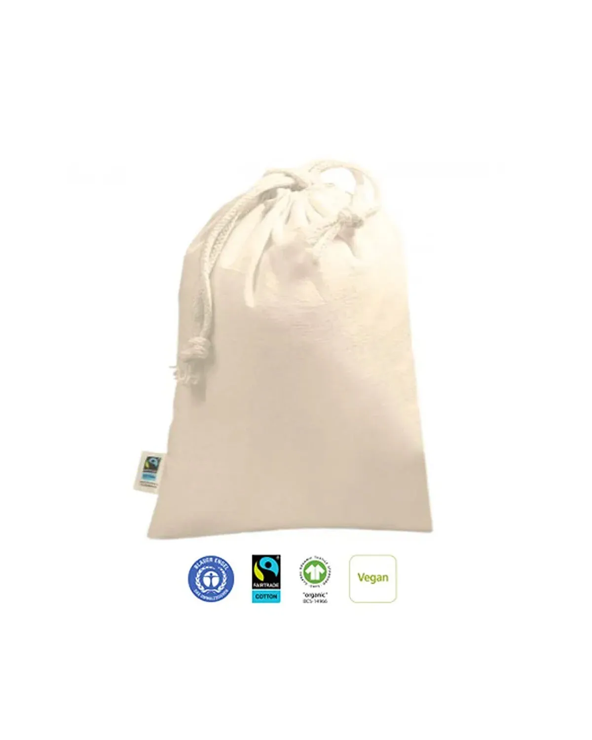 Bolsita algodón orgánico fairtrade personalizada