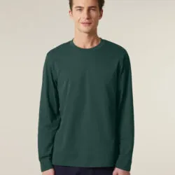 camiseta de manga larga unisex ecológica de suave algodón orgánico