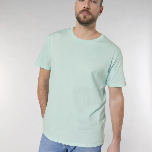 camiseta unisex de algodón orgánico corte tubular