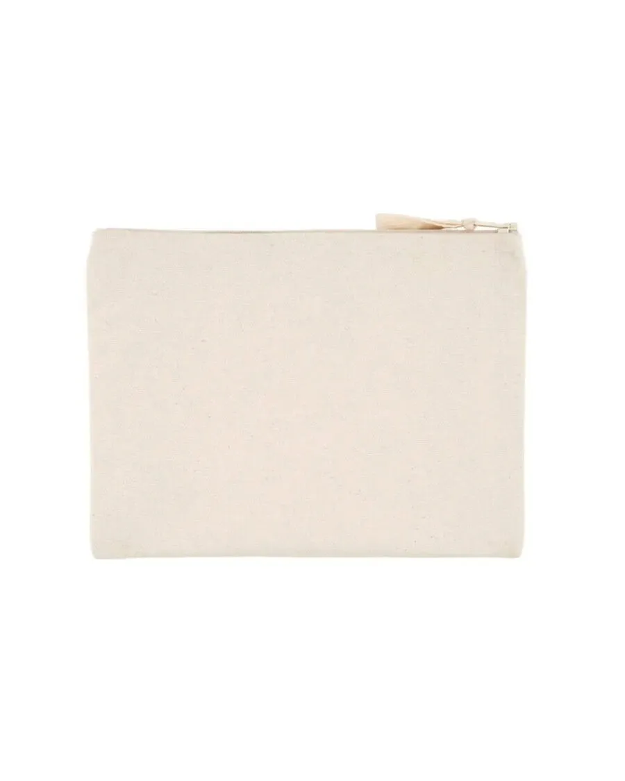 Cartera de cremallera de algodón reciclado resistente