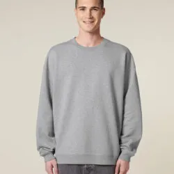 sudadera gruesa de algodón orgánico corte unisex oversize