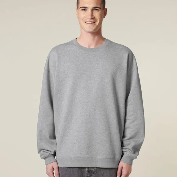 sudadera gruesa de algodón orgánico corte unisex oversize