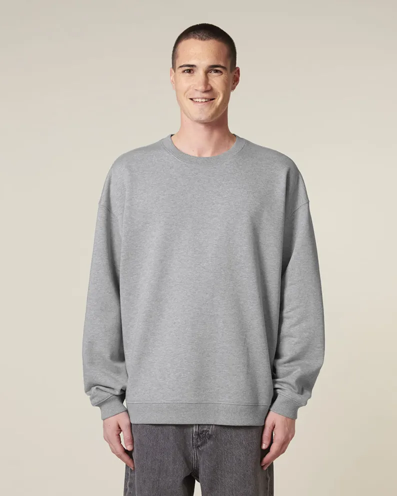 sudadera gruesa de algodón orgánico corte unisex oversize