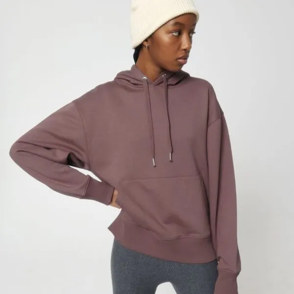 Sudadera de algodón orgánico con capucha y corte suelto