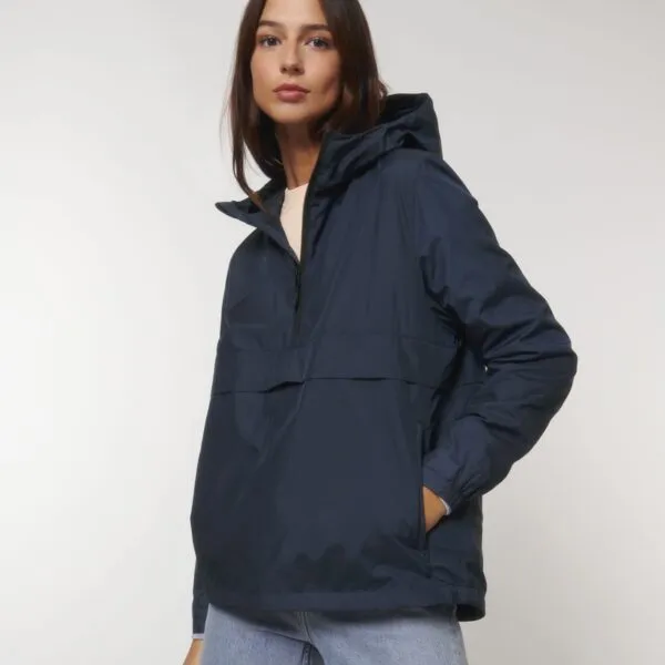 Cortavientos reciclado unisex con media cremallera