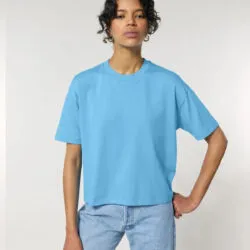 camiseta de mujer de algodón orgánico corte suelto