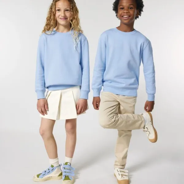 Sudadera infantil de algodón orgánico con cuello redondo