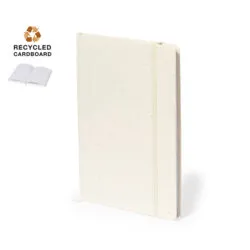 Libreta para congresos en cartón reciclado tamaño a5 con hojas blancas perfecta para merchandising y regalo publicitario