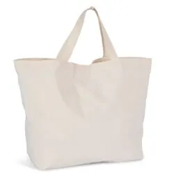 bolsa con cómoda asa corta de algodón reciclado y resistente