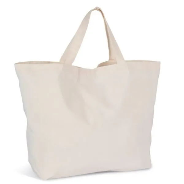 bolsa con cómoda asa corta de algodón reciclado y resistente