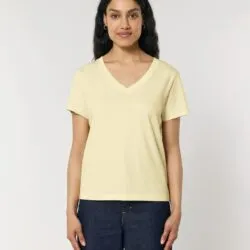 camiseta de pico para mujer de agradable algodón orgánico