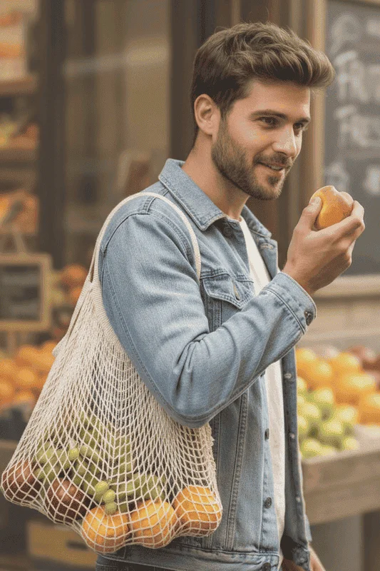 bolsas ecológicas tipo malla para fruta y verdura