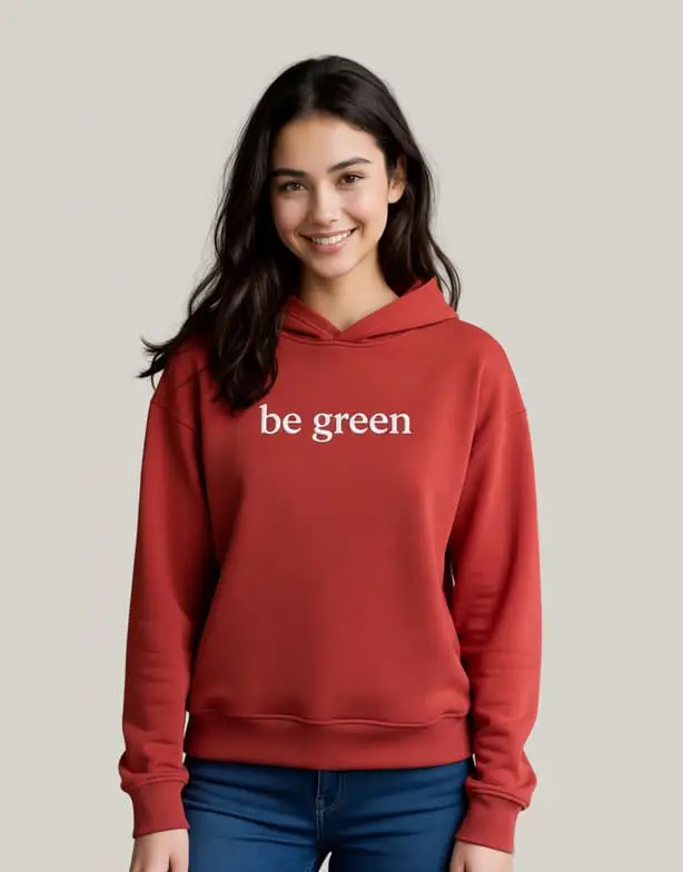 Sudadera con capucha de algodón orgánico personalizada